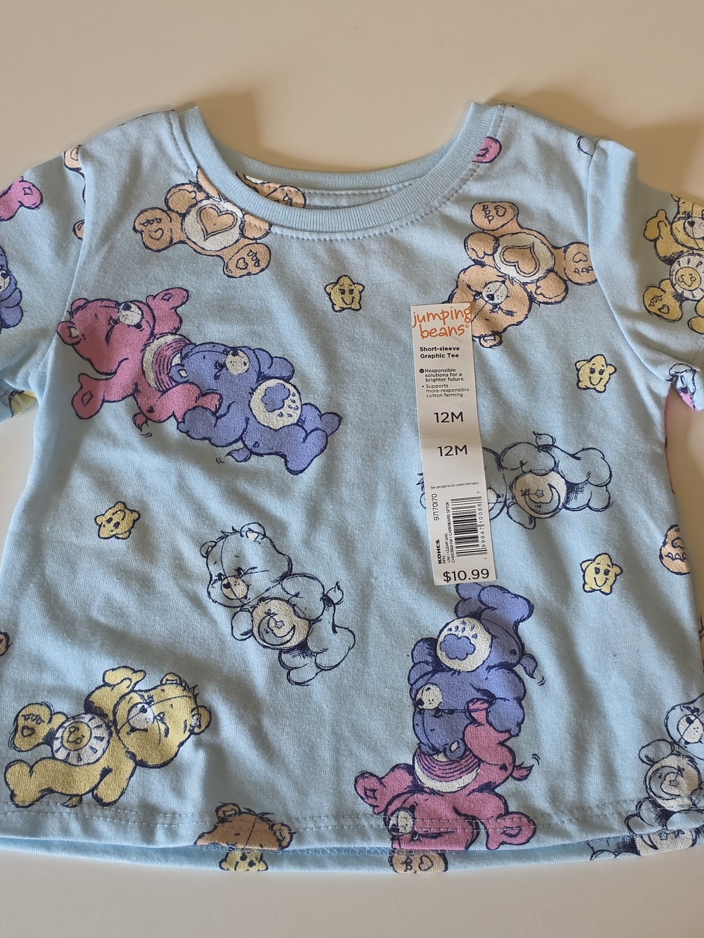 Jumping Beans Light Blue Care Bears Graphic Tee - 12M